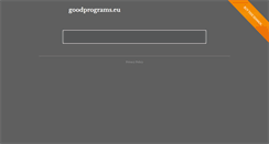Desktop Screenshot of goodprograms.eu